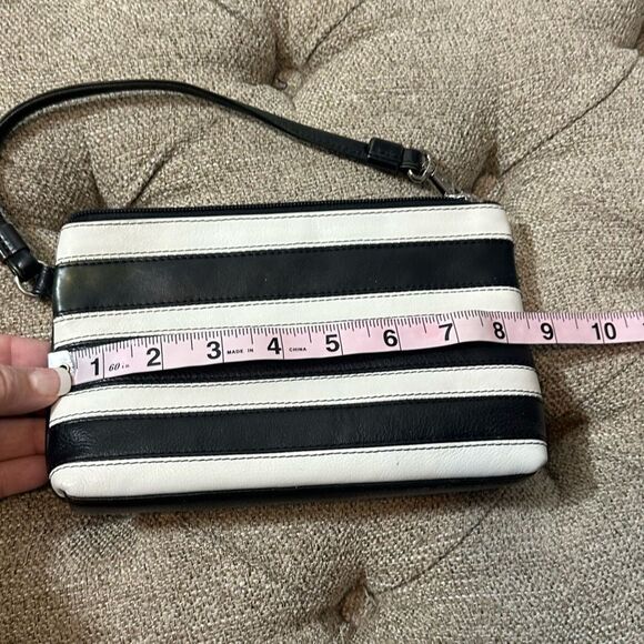 Striped Leather Wristlet - Picture 8 of 10